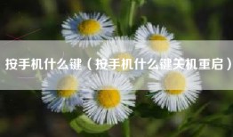 按手机什么键（按手机什么键关机重启）