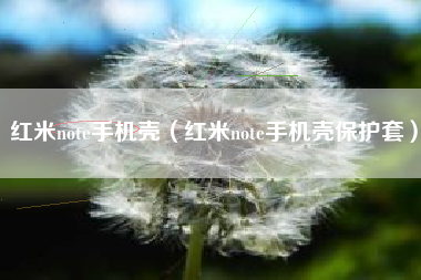 红米note手机壳（红米note手机壳保护套）